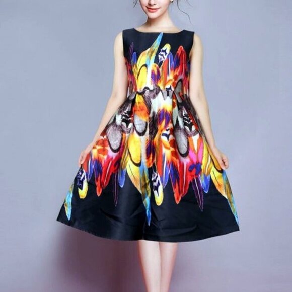 Fit & Flare Dress Sleeveless - Picture 1 of 3
